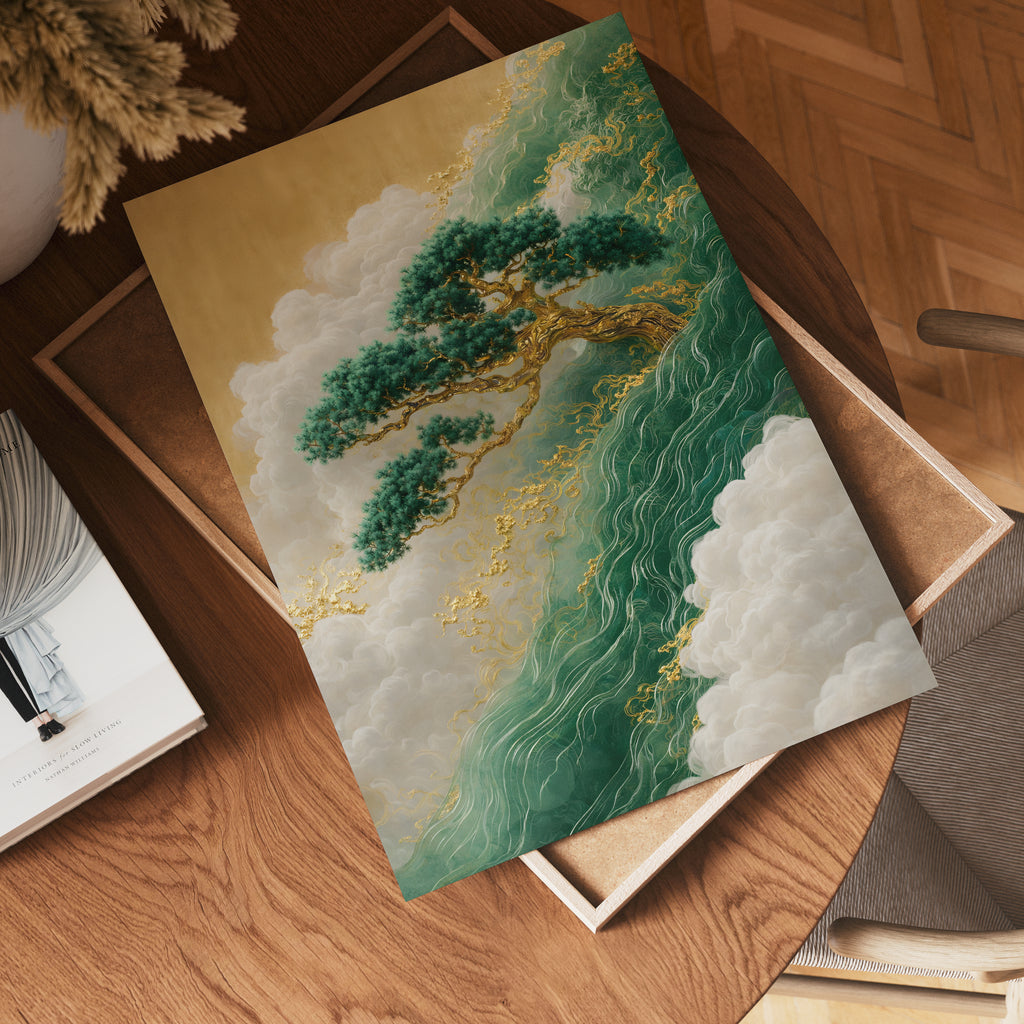 Emerald Wind Pine poster visad rakt fram – Bozetto affisch i hög tryckkvalitet i hög tryckkvalitet