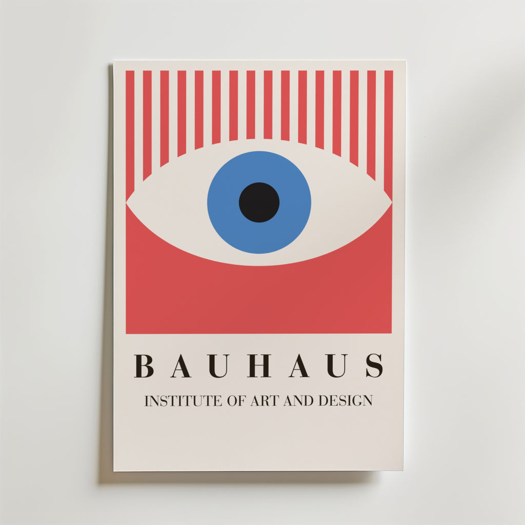 Bauhaus Eye Design – stilfullt konsttryck från Bozetto, tryckt på matt finpapper