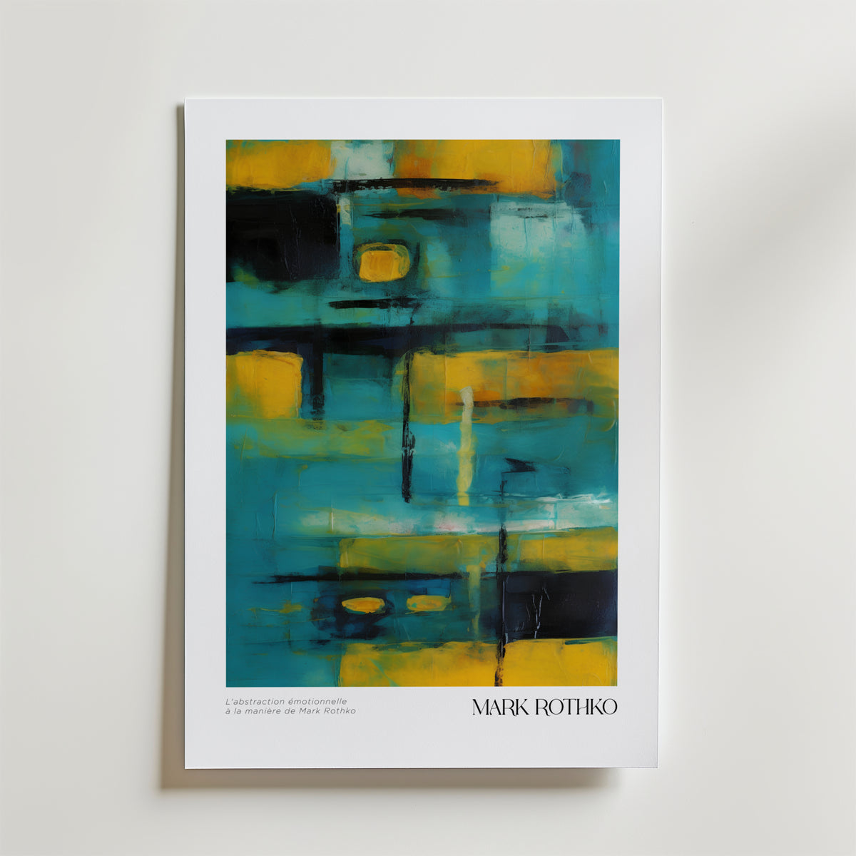 Golden Dissonance Mark Rothko – stilfullt konsttryck från Bozetto, tryckt på matt finpapper