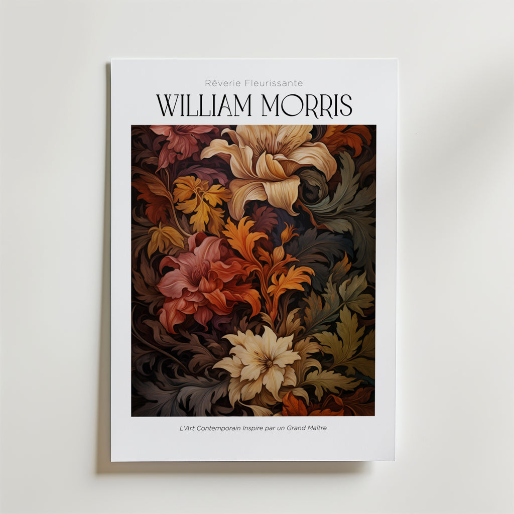 William Morris Autumn Flourish affisch på neutral bakgrund – poster från Bozetto