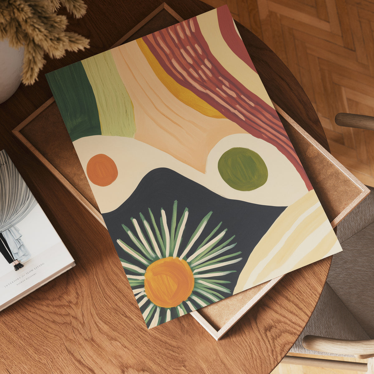 Abstract Botanic Swirl – affisch med stilfullt motiv från Bozetto i hög kvalitet