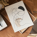 Attitude Line Art Woman – affisch med stilfullt motiv från Bozetto i hög kvalitet