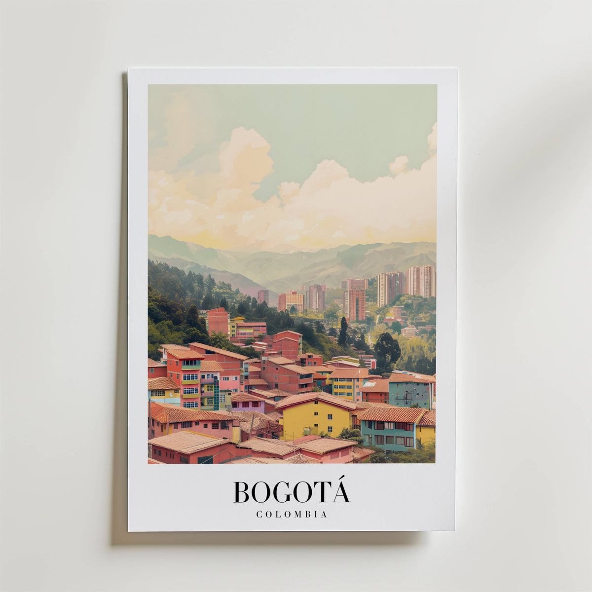 Colors Of Bogotá – stilfullt konsttryck från Bozetto, tryckt på matt finpapper i hög tryckkvalitet