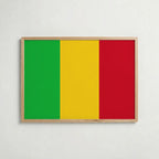 Mali National Flag Poster i ekram – inramad konsttryck för stilren inredning hos Bozetto