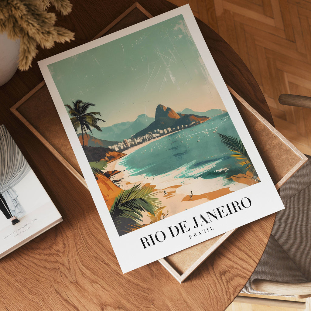 Rio De Janeiro By The Sea – affisch med stilfullt motiv från Bozetto i hög kvalitet