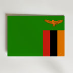 Zambia National Flag Poster – modern konst och stilren konsttryck för hemmet hos Bozetto