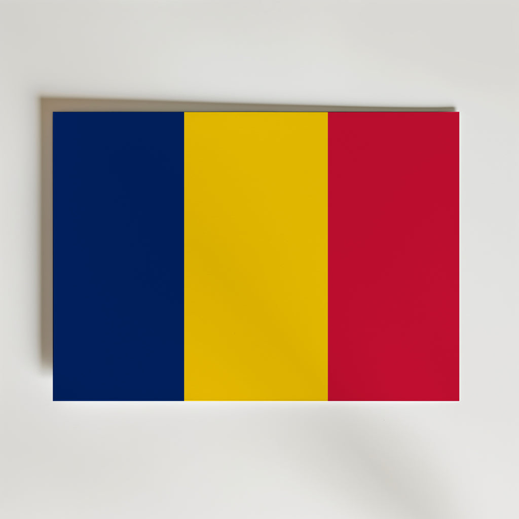Chad National Flag Poster – modern konst och stilren konsttryck för hemmet hos Bozetto