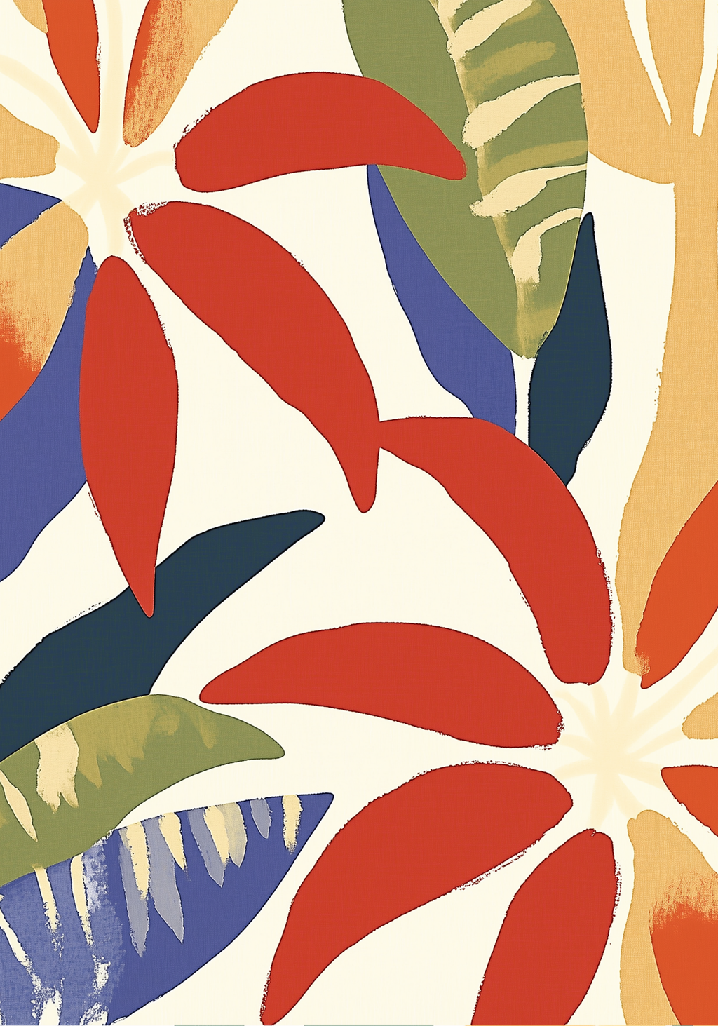 Abstract leaves – köp enkelt hos Bozetto konsttryck i hög kvalitet i hög kvalitet