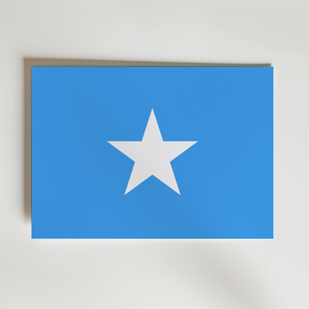 Somalia National Flag Poster – modern konst och stilren konsttryck för hemmet hos Bozetto
