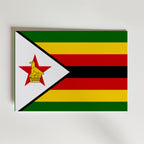 Zimbabwe National Flag Poster – modern konst och stilren konsttryck för hemmet hos Bozetto