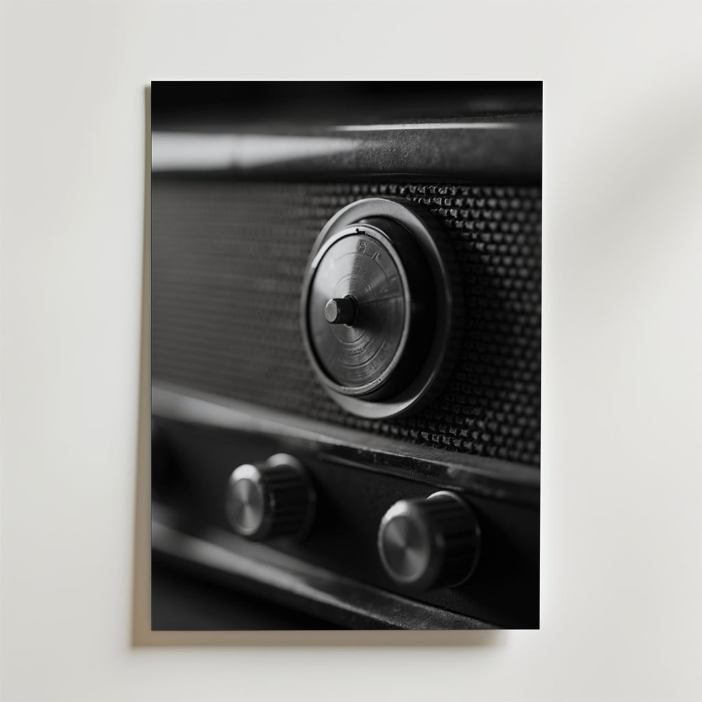Old Fashioned Radio – stilfullt konsttryck från Bozetto, tryckt på matt finpapper