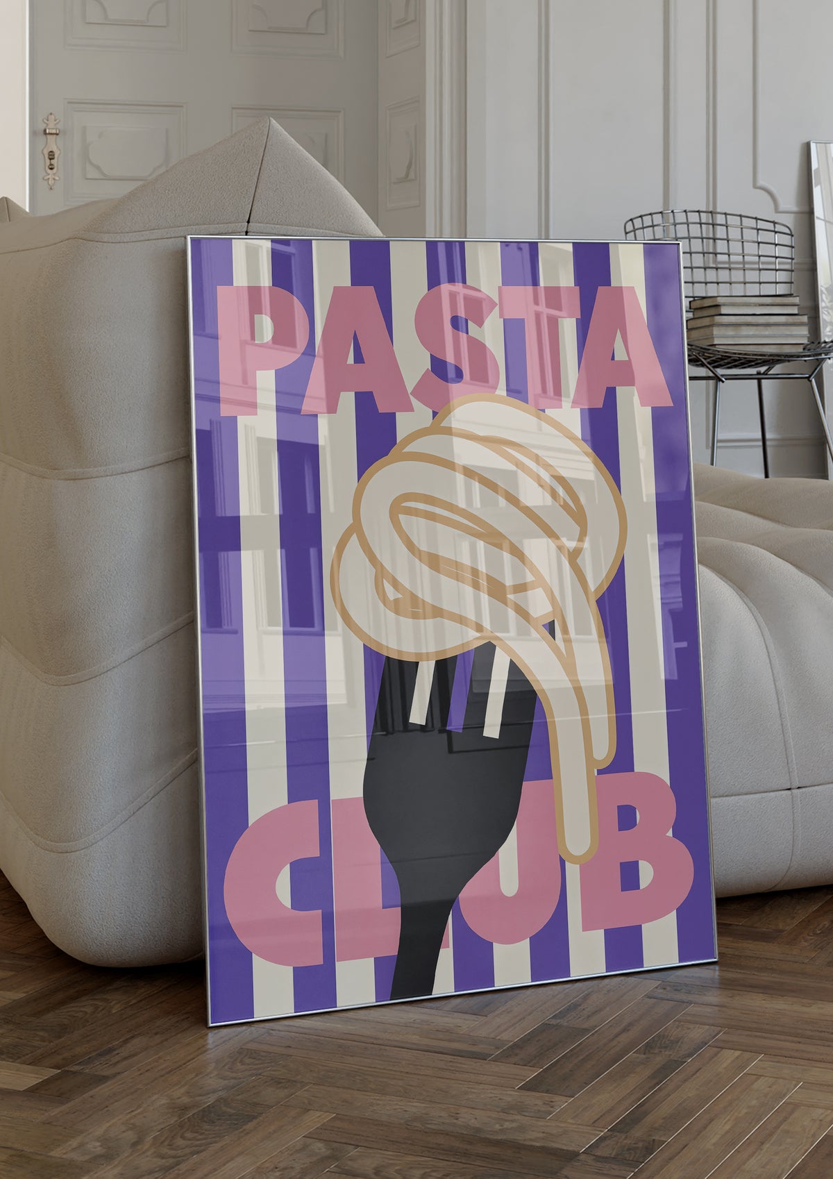 Playful Pasta Art poster visad rakt fram – Bozetto affisch i hög tryckkvalitet i hög tryckkvalitet