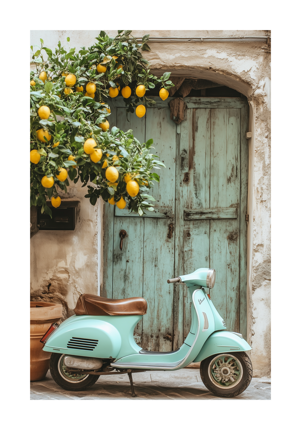 Italian Vespa – affisch med snyggt motiv, köp enkelt hos Bozetto i flera storlekar