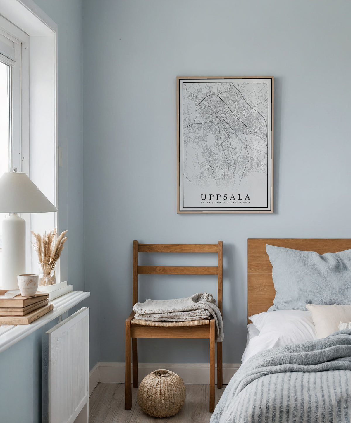 Uppsala Karta poster i stilrent hem med modern inredning – köp enkelt hos Bozetto