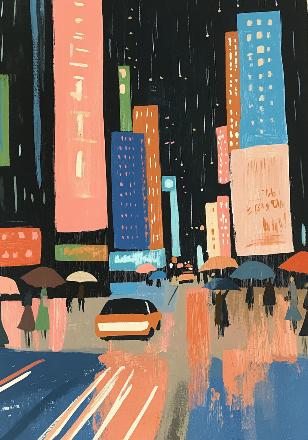 Midnight Drizzle – affisch med snyggt motiv, köp enkelt hos Bozetto i flera storlekar