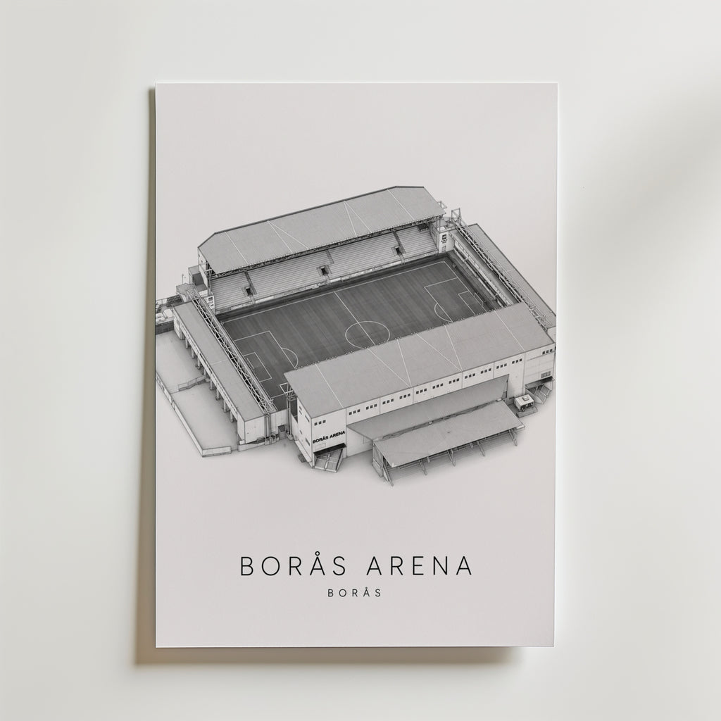 Borås Arena affisch inramad i neutral ram – se hur konsttrycket ser ut, Bozetto i hög tryckkvalitet