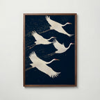 Midnight Cranes – affisch med snyggt motiv, köp enkelt hos Bozetto i flera storlekar