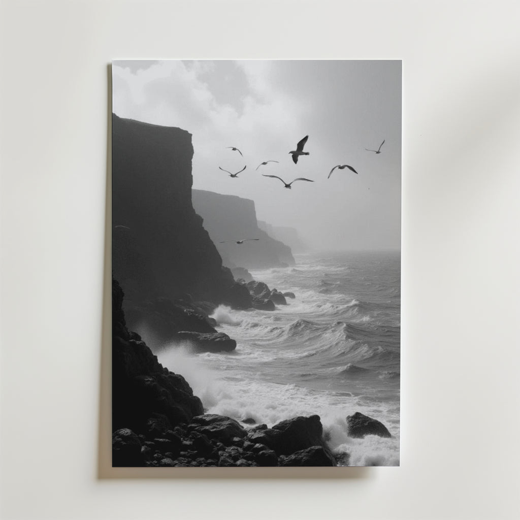 Seaside Flight – stilfullt konsttryck från Bozetto, tryckt på matt finpapper i hög tryckkvalitet