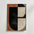 Abstract Brown Shapes No.2 – stilfullt konsttryck från Bozetto, tryckt på matt finpapper