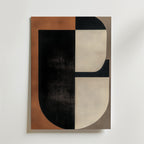 Abstract Brown Shapes No.2 – stilfullt konsttryck från Bozetto, tryckt på matt finpapper