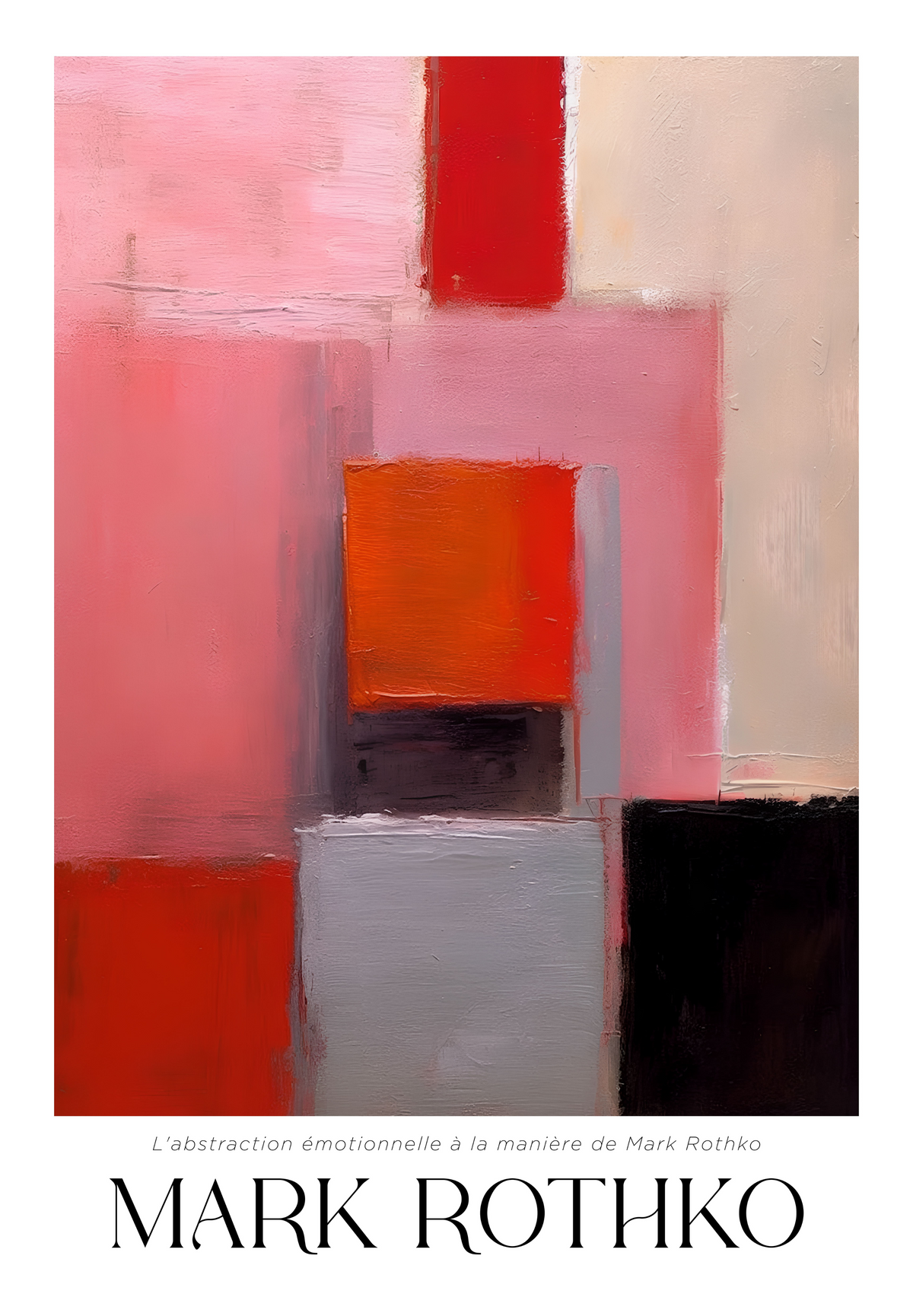 Depth Between Lines Mark Rothko – stilfullt konsttryck från Bozetto, tryckt på matt finpapper