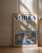 Vodka affisch i ljust minimalistiskt vardagsrum – köp enkelt hos Bozetto i hög kvalitet