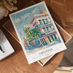 Havana Pastel Streets poster visad rakt fram – Bozetto affisch i hög tryckkvalitet