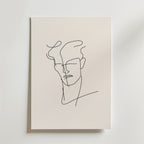 Modern Line Art Man – stilfullt konsttryck från Bozetto, tryckt på matt finpapper