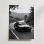 Vintage BMW – stilfullt konsttryck från Bozetto, tryckt på matt finpapper i hög tryckkvalitet
