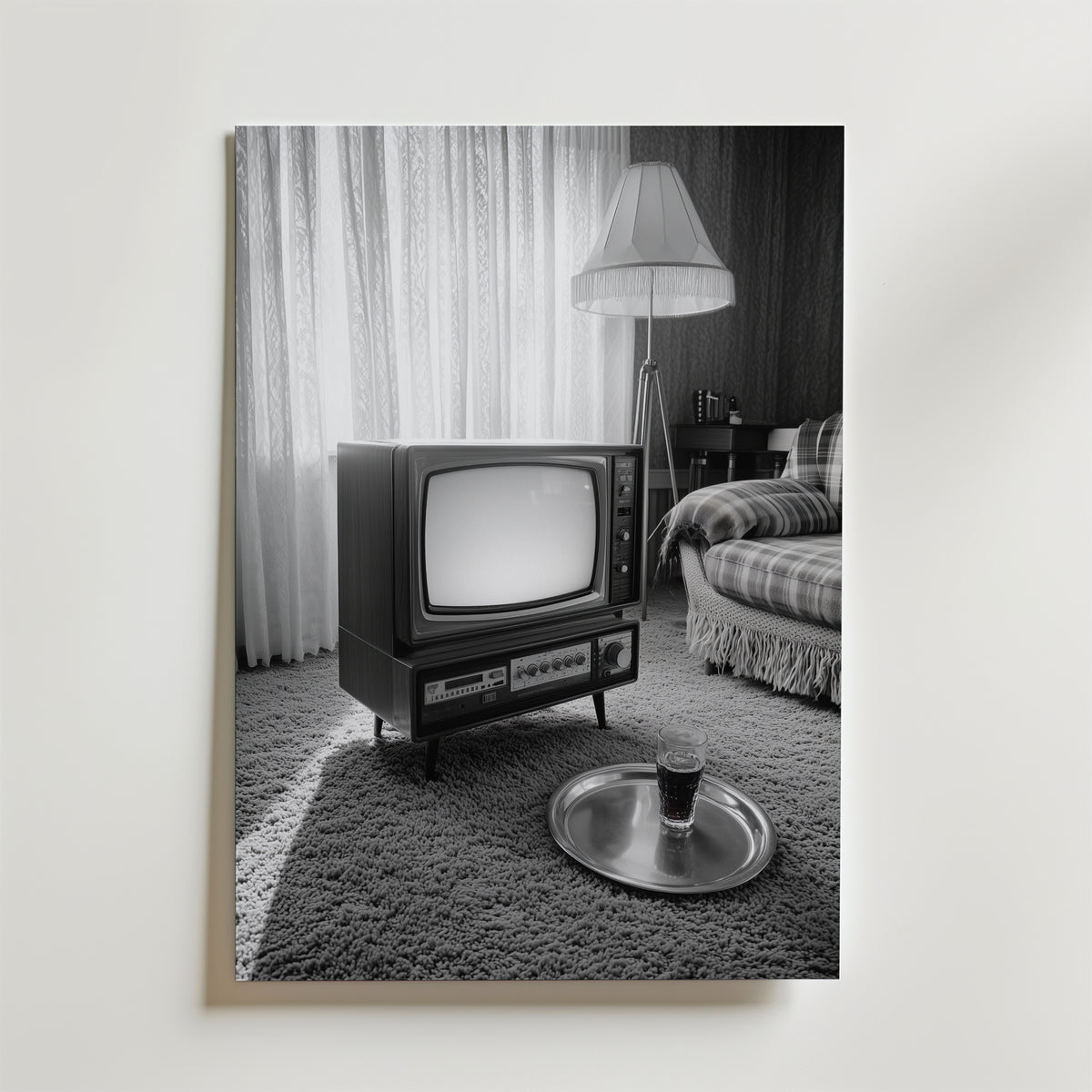 Vintage Living Room – stilfullt konsttryck från Bozetto, tryckt på matt finpapper