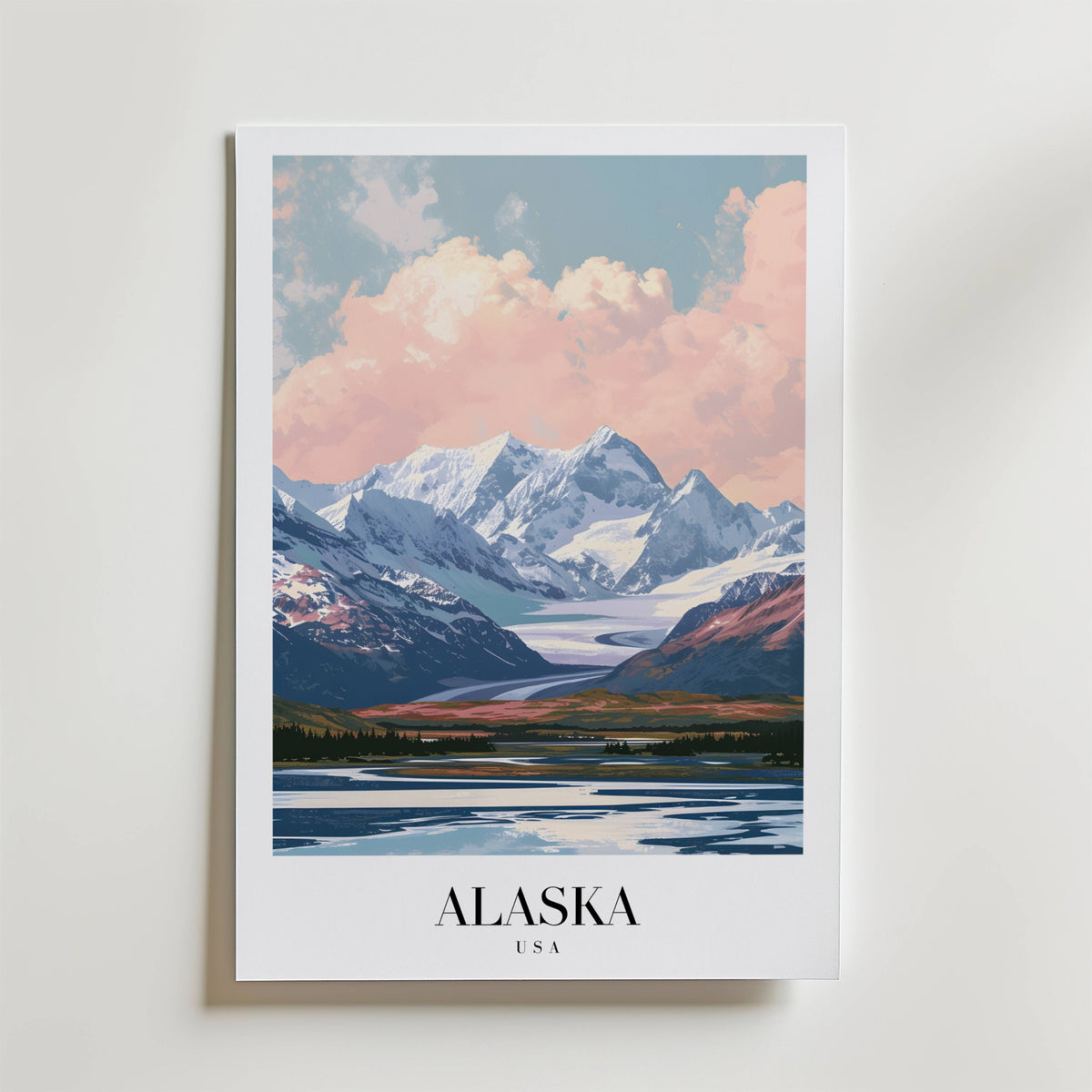Whispers Of Alaska – stilfullt konsttryck från Bozetto, tryckt på matt finpapper