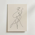 Elegant Line Art Woman – stilfullt konsttryck från Bozetto, tryckt på matt finpapper