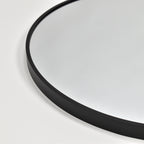 Åsnen – Rund spegel med svart metallram 80 cm