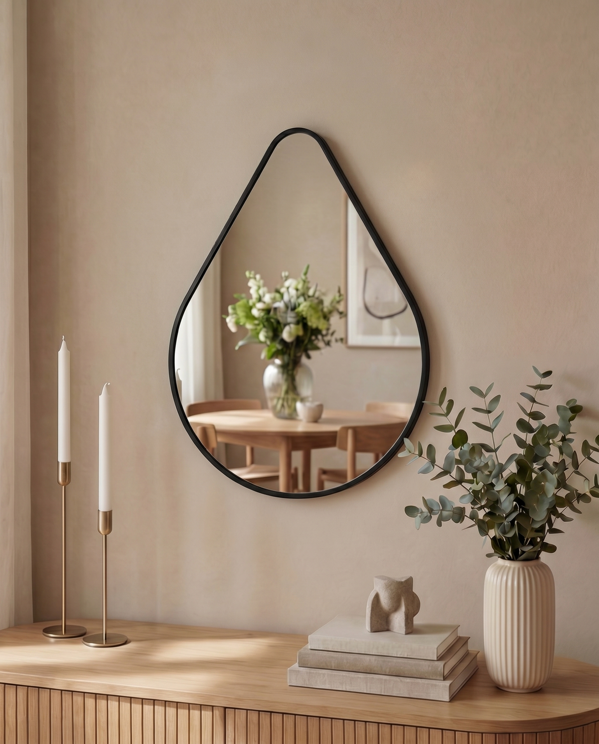 Vätternäs - Asymmetrisk water drop spegel 50×70 cm