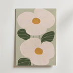 Minimalist green leaves – stilfullt konsttryck från Bozetto, tryckt på matt finpapper