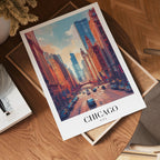 Streets Of Chicago poster visad rakt fram – Bozetto affisch i hög tryckkvalitet i hög tryckkvalitet
