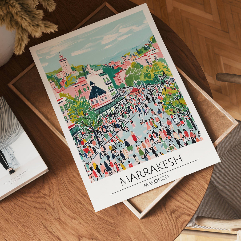 Marrakesh Vibrant Market – affisch med stilfullt motiv från Bozetto i hög kvalitet