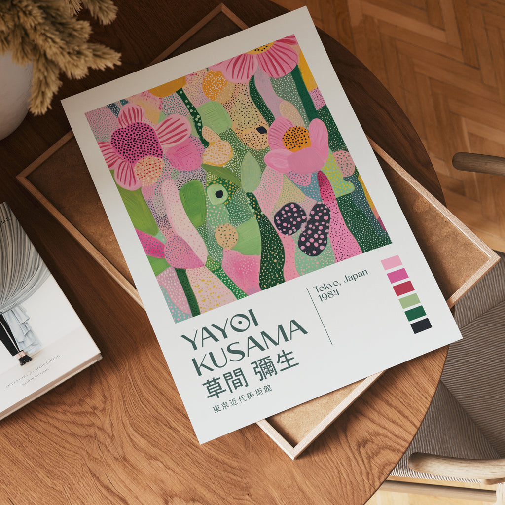 Visualisering av Yayoi Kusama Garden of poster på vägg – köp enkelt hos Bozetto i hög kvalitet