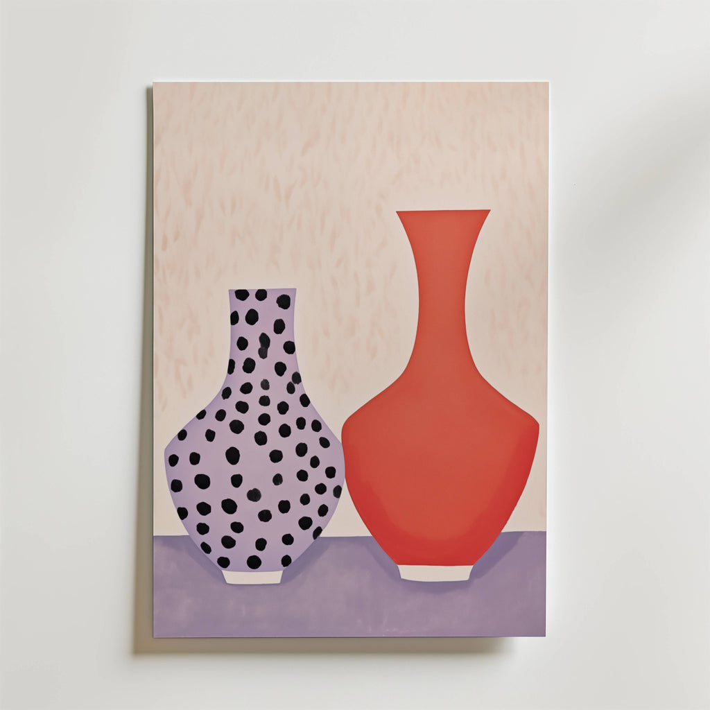 Playful Vases – stilfullt konsttryck från Bozetto, tryckt på matt finpapper i hög tryckkvalitet