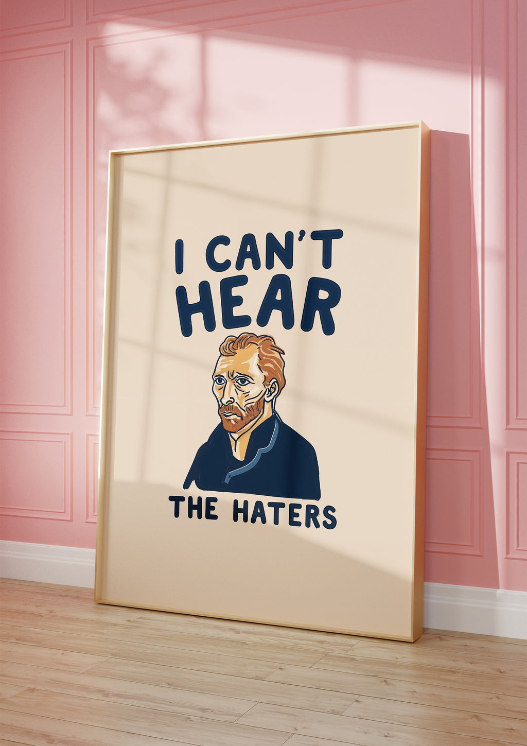 Van Gogh Can’t Hear poster visad rakt fram – Bozetto affisch i hög tryckkvalitet