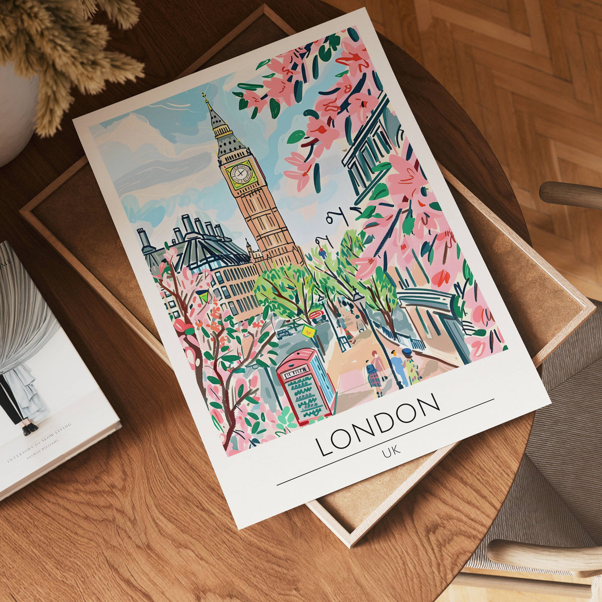 London Blossom Avenue poster visad rakt fram – Bozetto affisch i hög tryckkvalitet