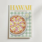 Hawaii affisch inramad i neutral ram – se hur konsttrycket ser ut, Bozetto i hög tryckkvalitet