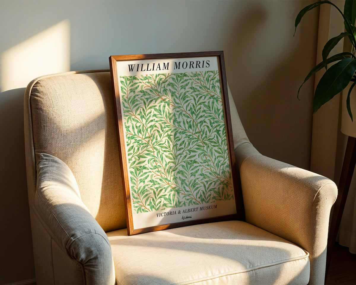 William Morris Victoria & poster visualiserad på vägg – från Bozetto i hög kvalitet
