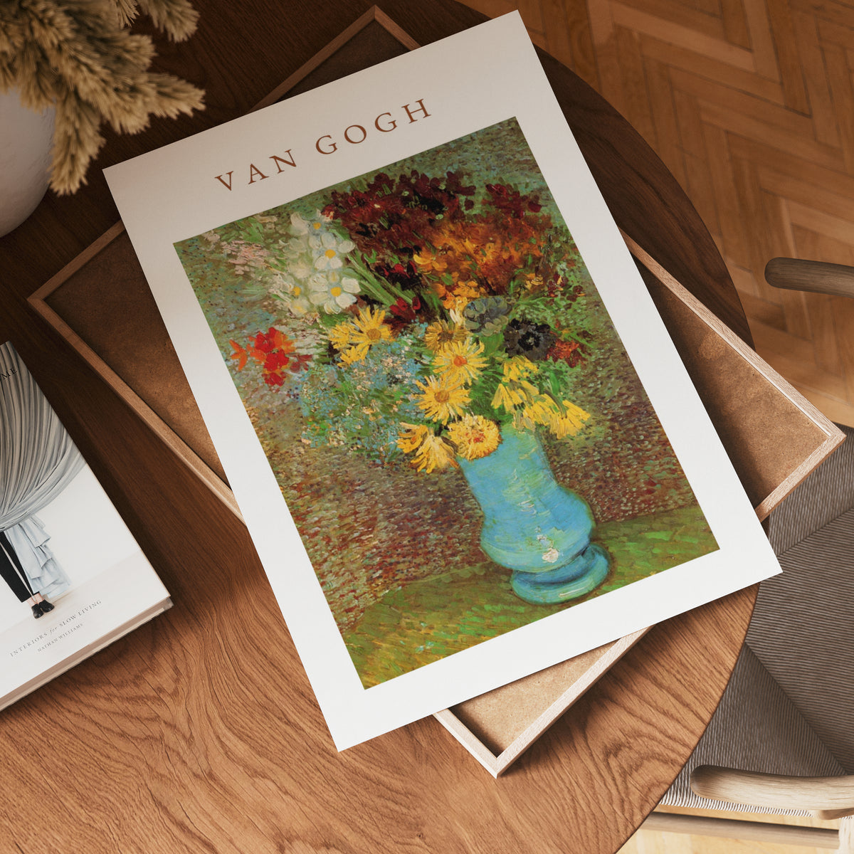 Van Gogh Vase With Daisies – affisch med stilfullt motiv från Bozetto i hög kvalitet