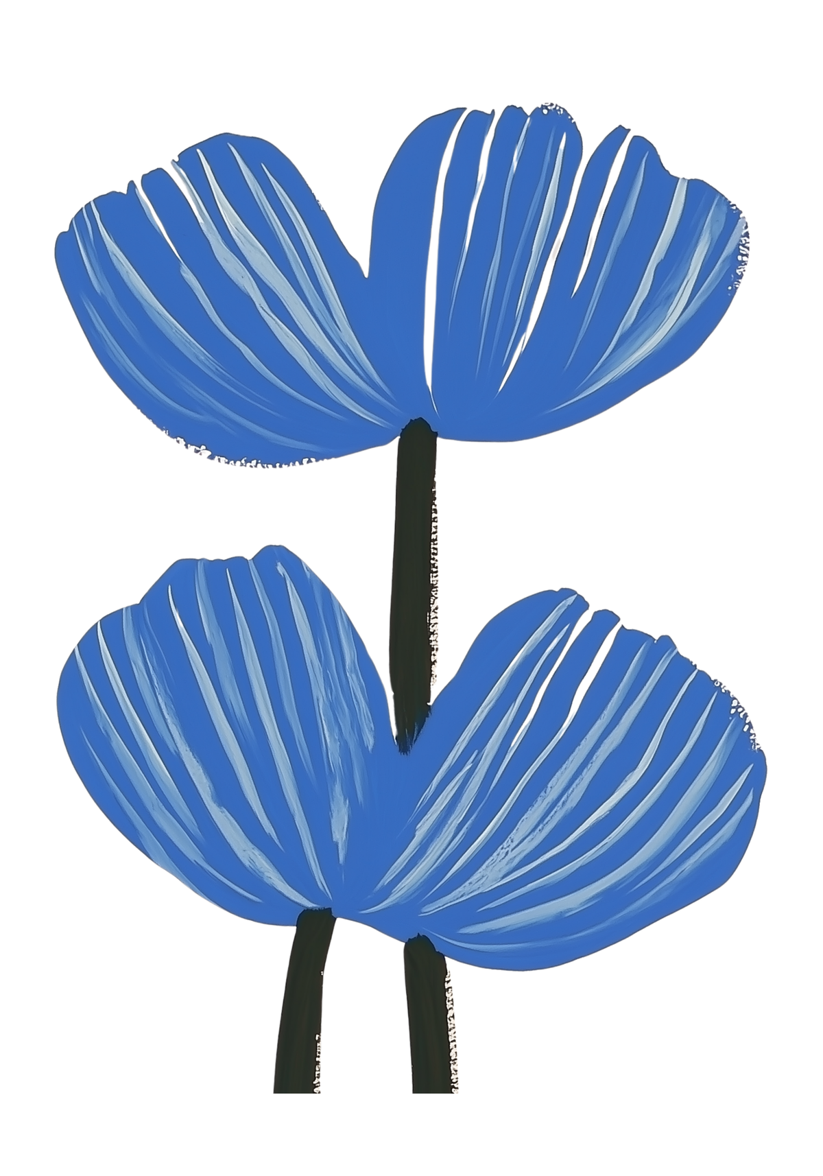 Blue floral – affisch med snyggt motiv, köp enkelt hos Bozetto i flera storlekar
