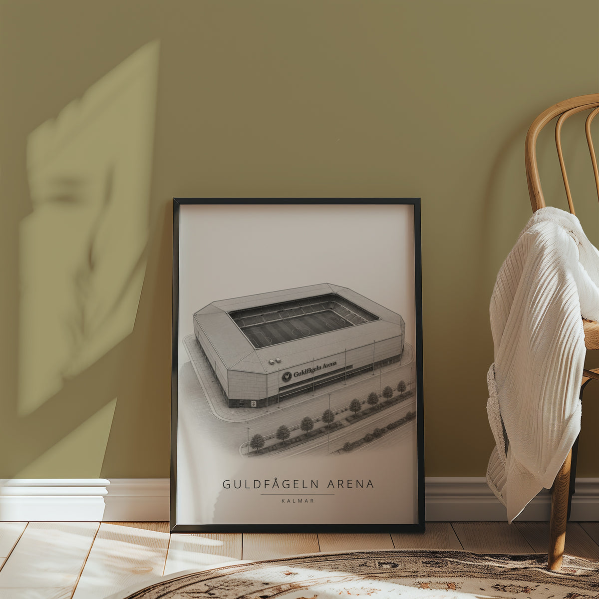 Guldfågeln Arena poster i stilrent hem med modern inredning – köp enkelt hos Bozetto