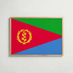 Eritrea National Flag Poster i ekram – inramad konsttryck för stilren inredning hos Bozetto