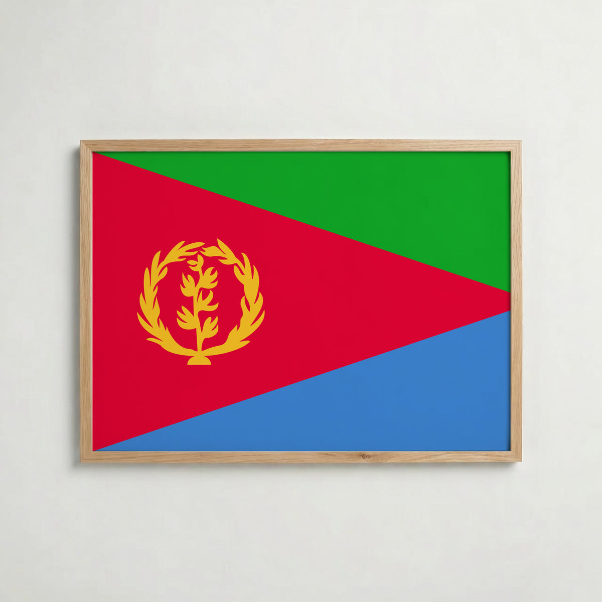 Eritrea National Flag Poster i ekram – inramad konsttryck för stilren inredning hos Bozetto