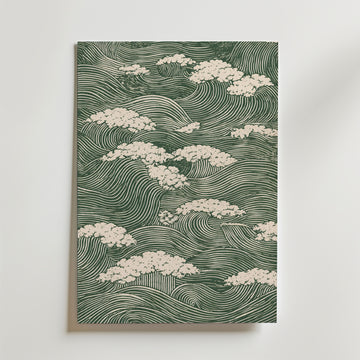 Waves and Clouds – stilfullt konsttryck från Bozetto, tryckt på matt finpapper i hög tryckkvalitet