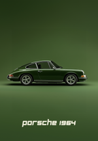 Retro Porsche – affisch med snyggt motiv, köp enkelt hos Bozetto i flera storlekar